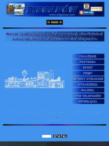 Pierwsza strona internetowa Bieganowa.