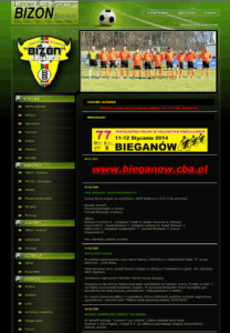 strona internetowa LKS Bizon Bieganów